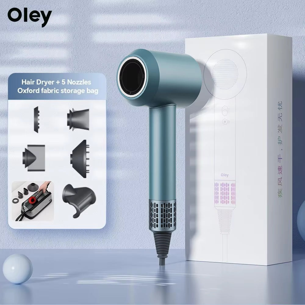 High-Speed Hair Dryer 900W Lightweight Powerful Brushless Motor Low Noise Quick Dryer Negative Ionic Blow Dryer