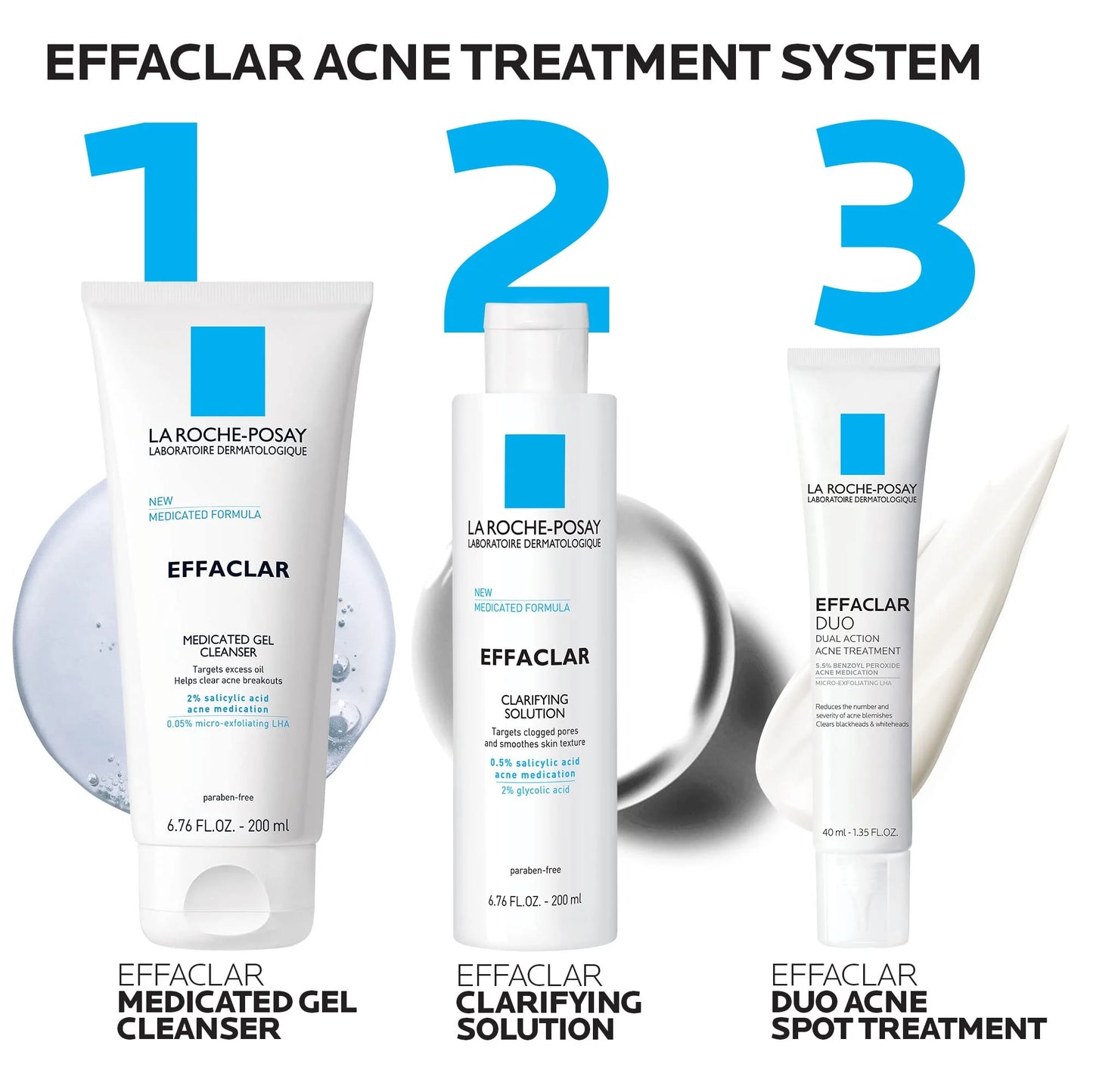 Effaclar Dermatological Acne Treatment System, 2-Month Supply