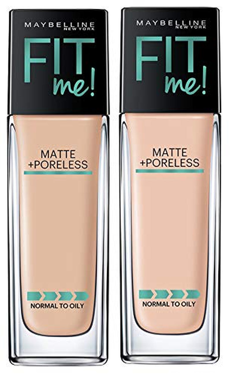 Fit Me Matte + Poreless Liquid Foundation Makeup Bundle with Ivory and Classic Ivory, 1 Count