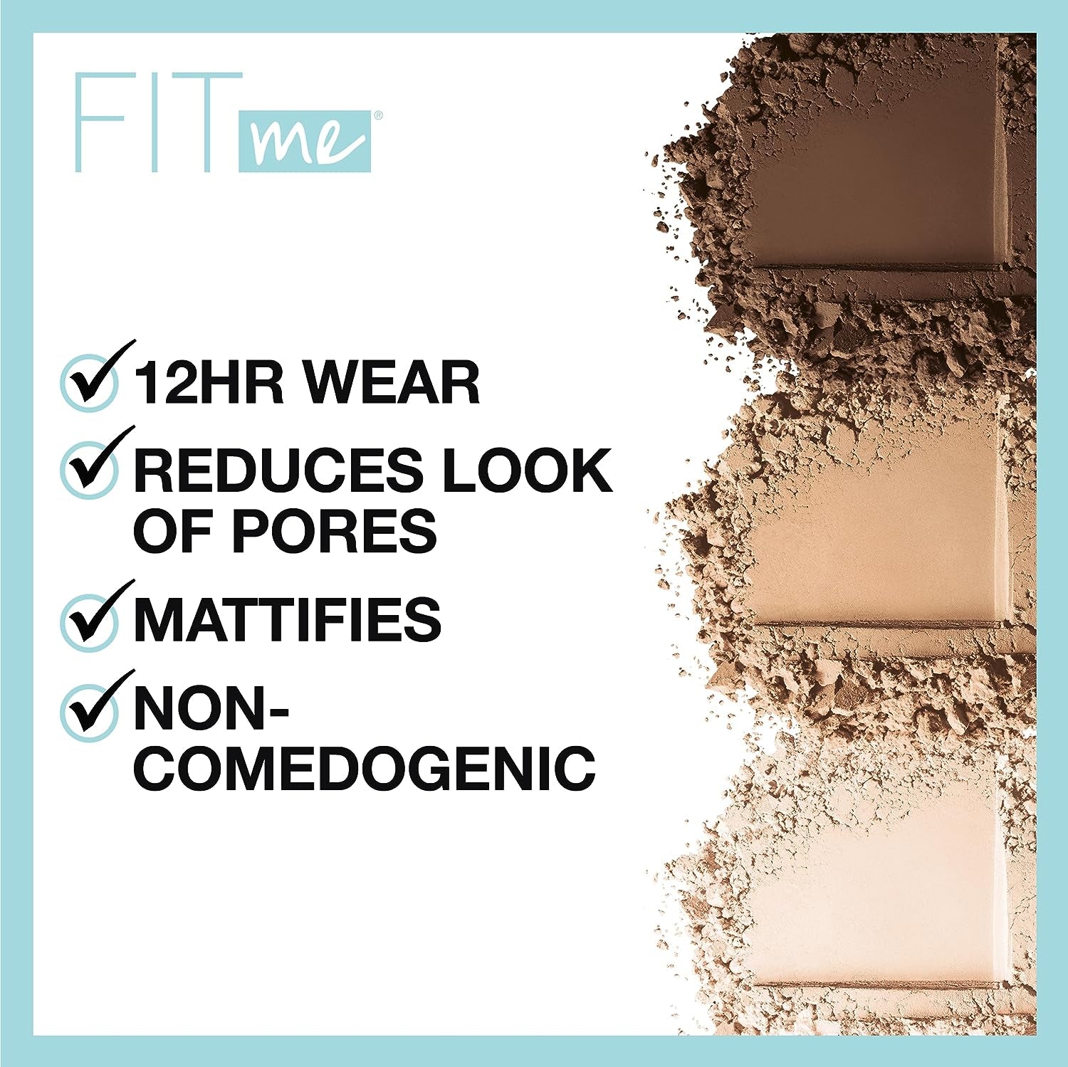 Fit Me Matte + Poreless Liquid Foundation Makeup & Pressed Powder Face Makeup, Warm Coconut & Coconut, 1 Count Each