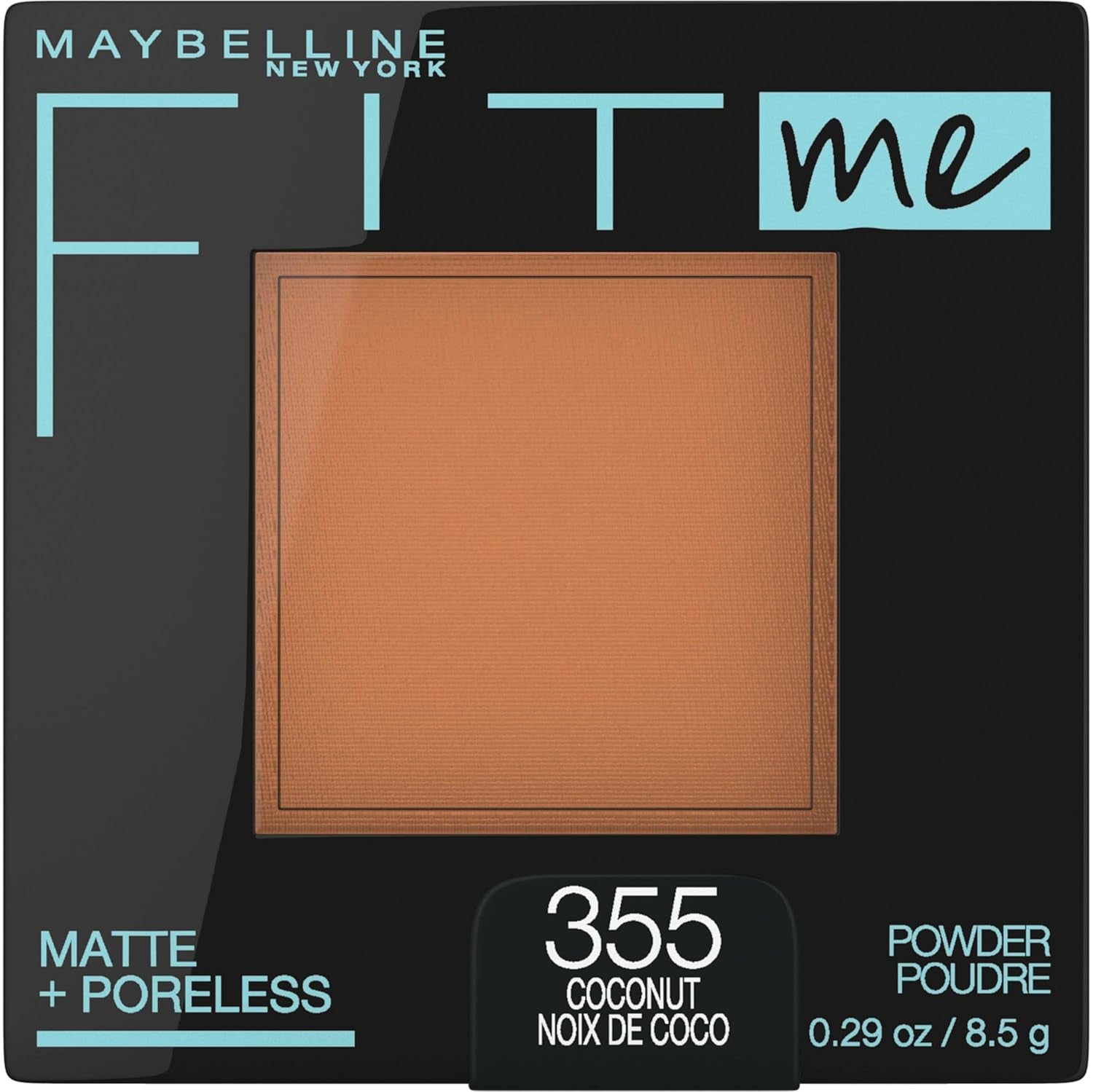 Fit Me Matte + Poreless Liquid Foundation Makeup & Pressed Powder Face Makeup, Warm Coconut & Coconut, 1 Count Each