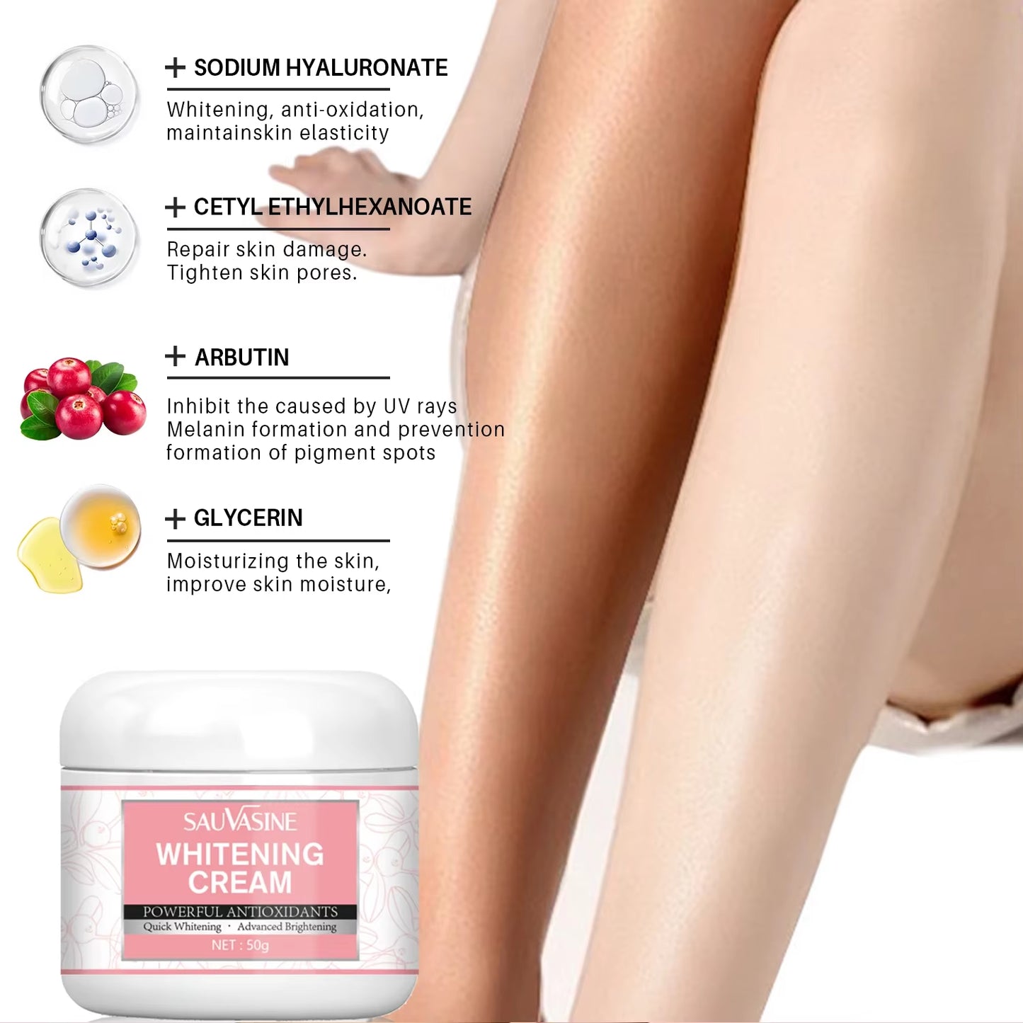 Skin Whitening Cream Day Cream Beauty Health for Underarms Armpit Knees Private Parts and Body Dark Spot Skin Care Maquillaje