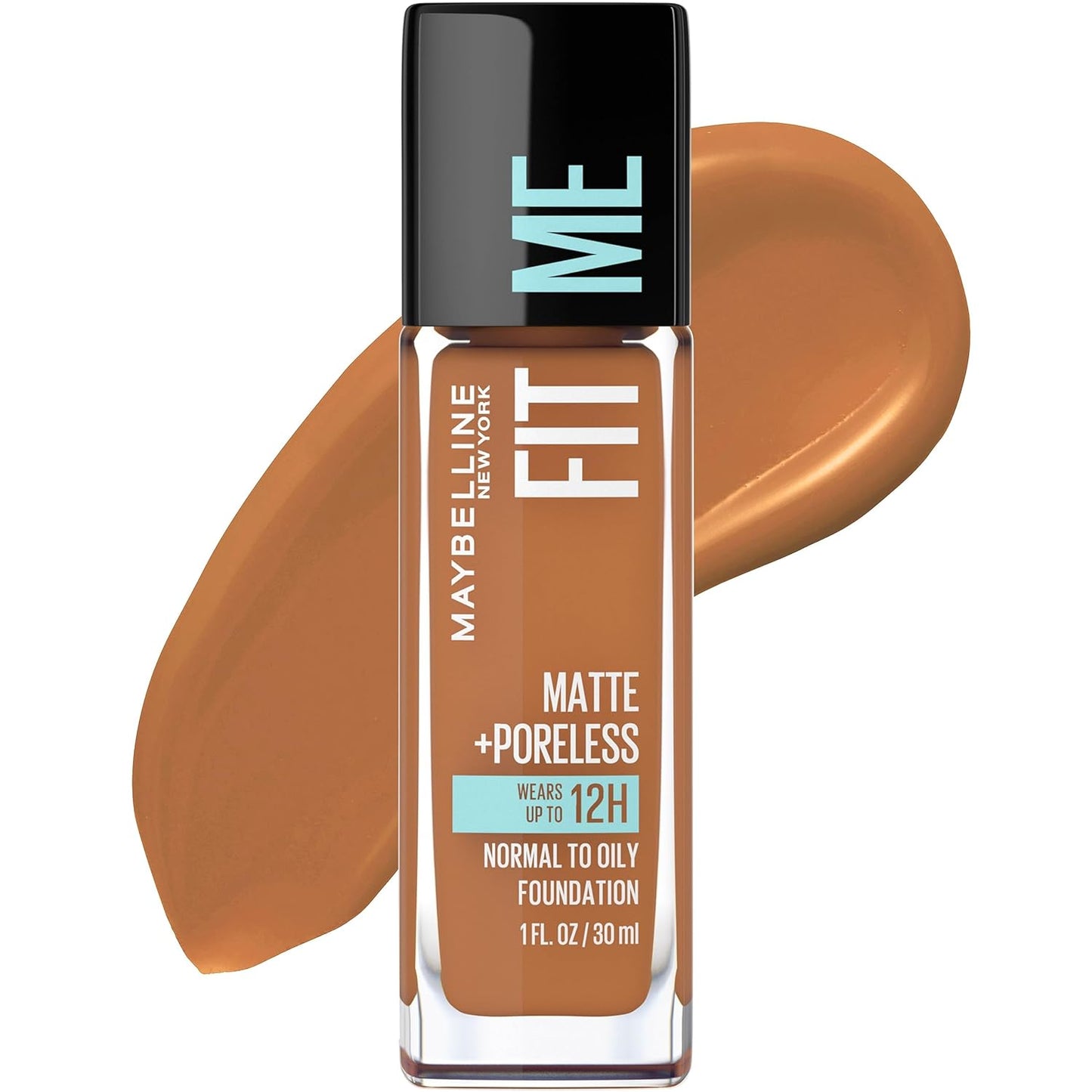 Fit Me Matte + Poreless Liquid Foundation Makeup & Pressed Powder Face Makeup, Warm Coconut & Coconut, 1 Count Each