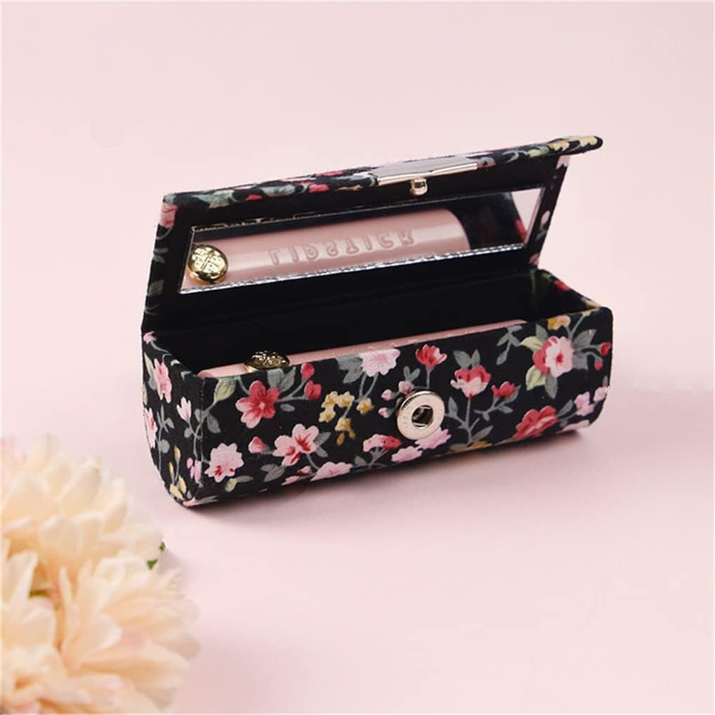 Lipstick Case Holder with Mirror Travel Lipstick Organizer for Purse